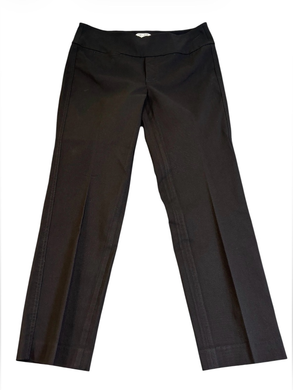 NIC+ZOE Classic Black Pull On Straight Leg Pants Size 4 Workwear EUC